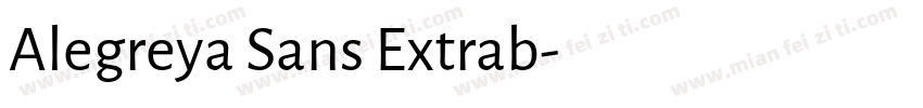 Alegreya Sans Extrab字体转换